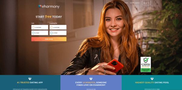 dating sites for teen-eharmony