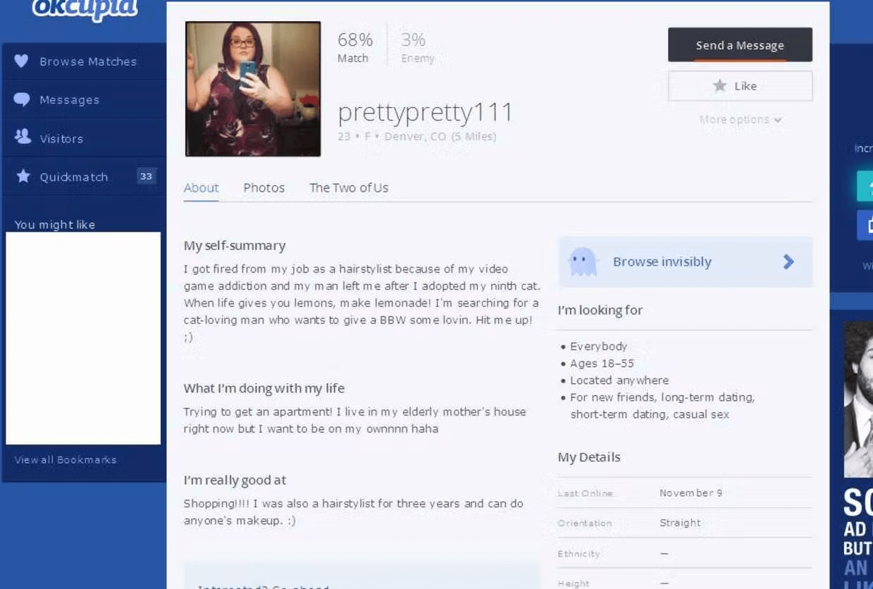 okcupid fake profiles