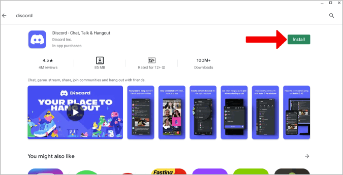 Installing Discord app on chromebook
