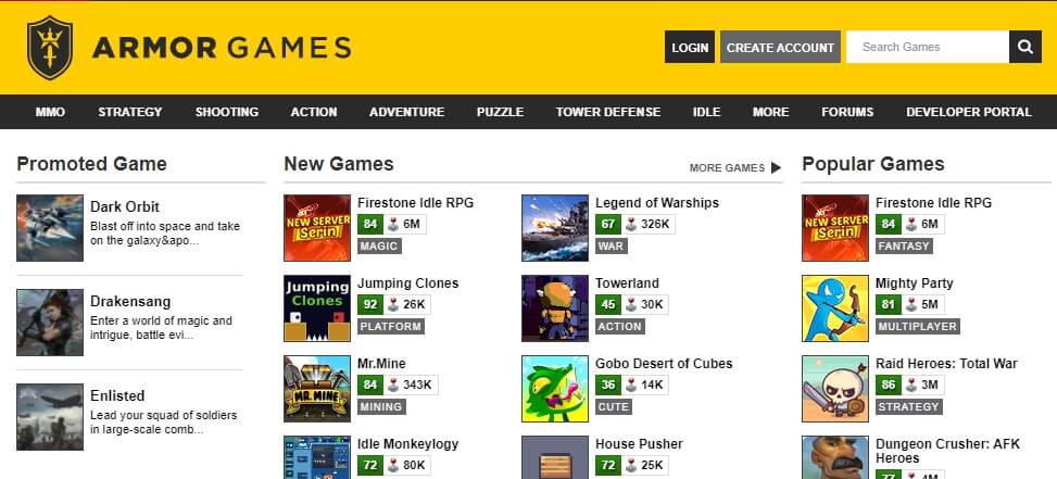 unblocked games websites - Armorgames.com