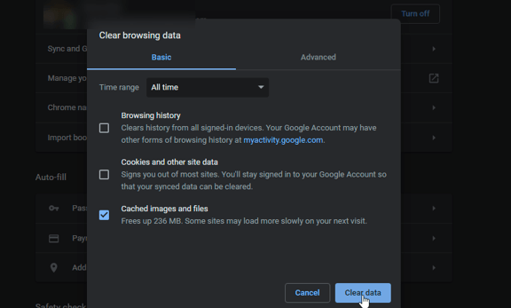 delete discord cache on browser