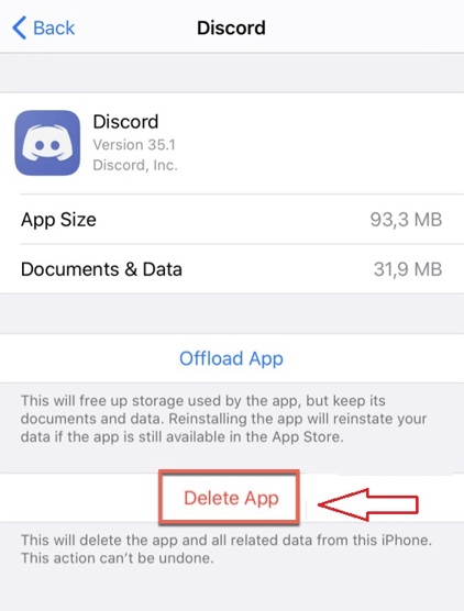 delete discord cache on iphone 1