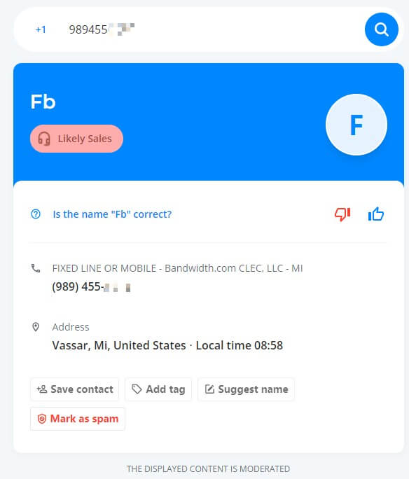 uae landline number tracking