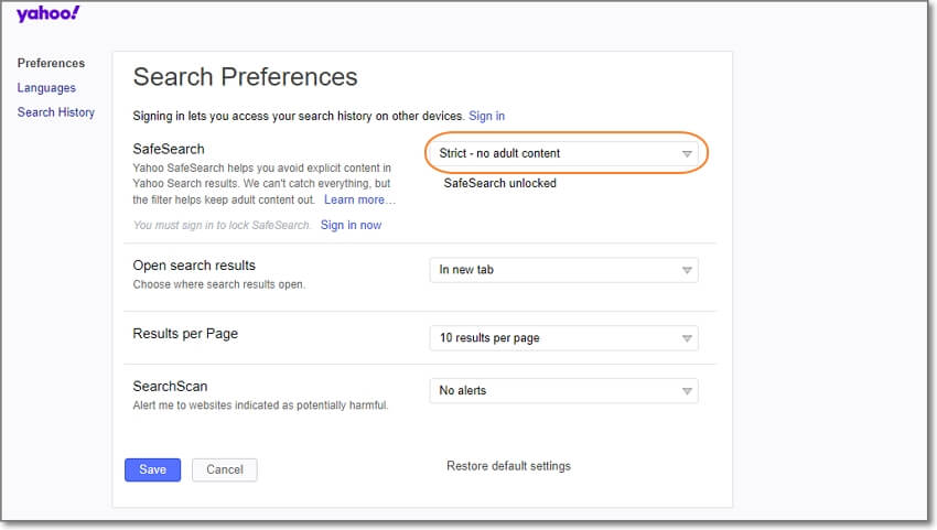 yahoo-safe-search