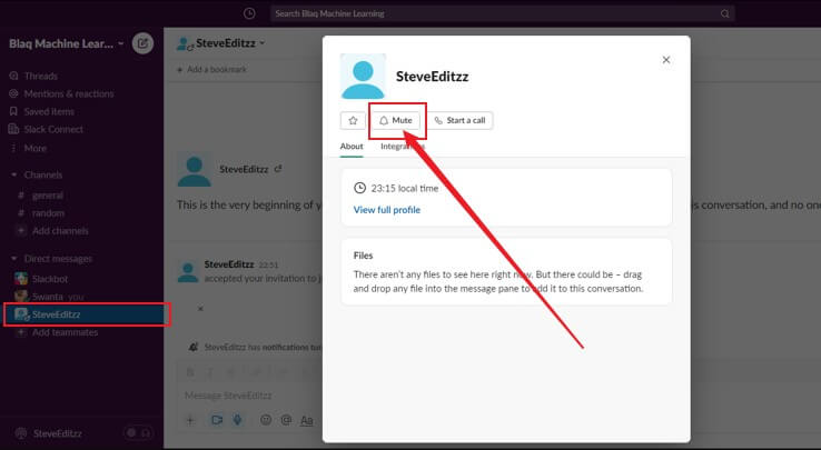 how to block and block on slack 7