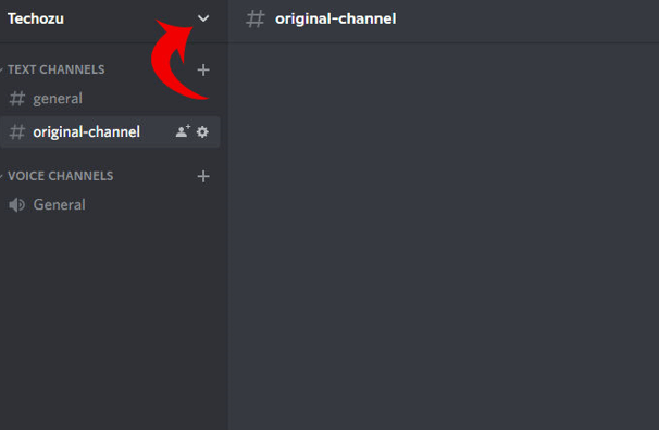 click the arrow next to the server name