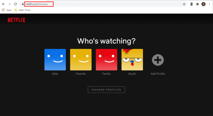 visitar el sitio web de netflix