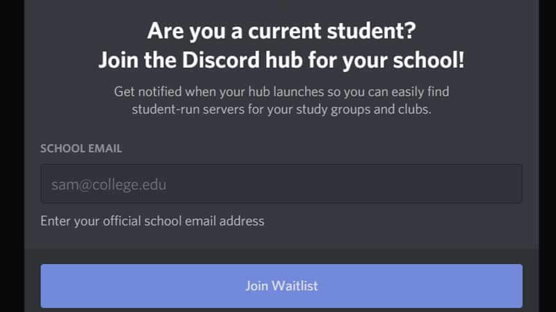 enter your school email address