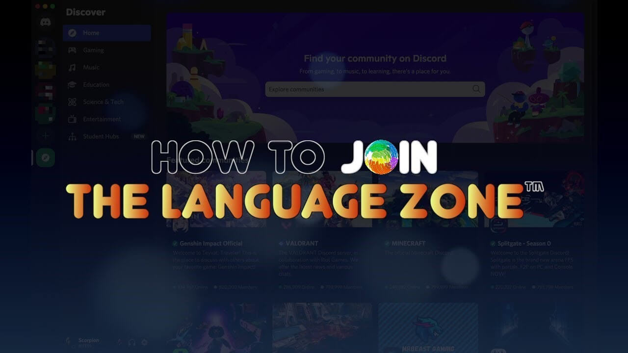 Servidor de Discord The Language Zone