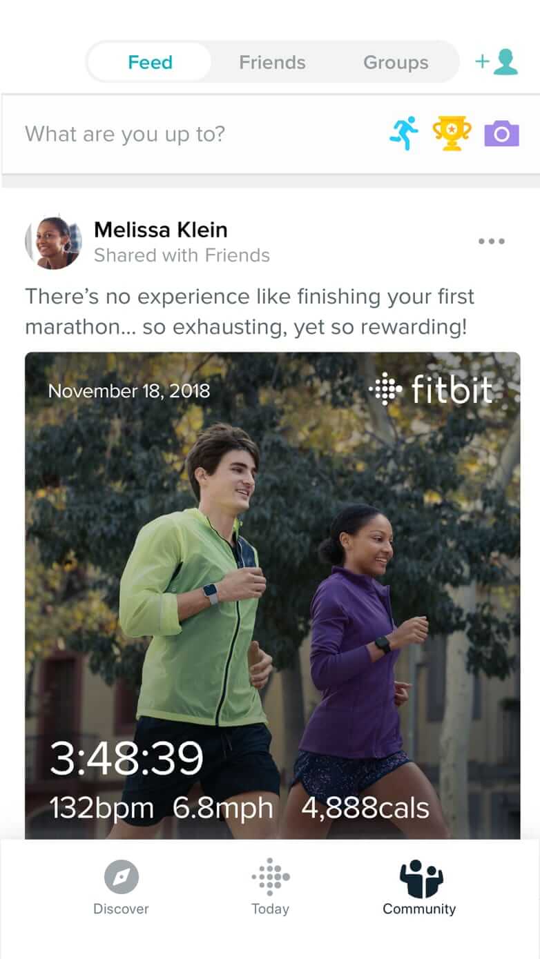 comunidad de aplicaciones fitbit