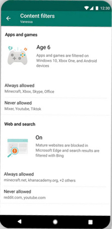 microsoft family safety screen time