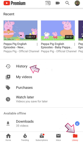 how to view youtube history