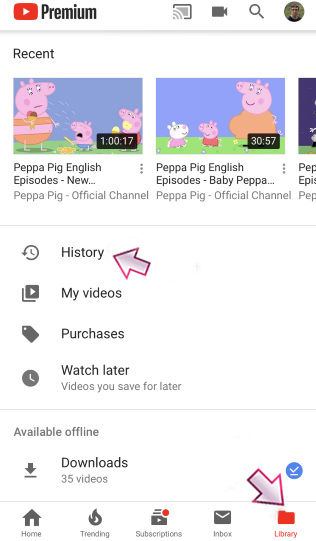 How to check discount my youtube history