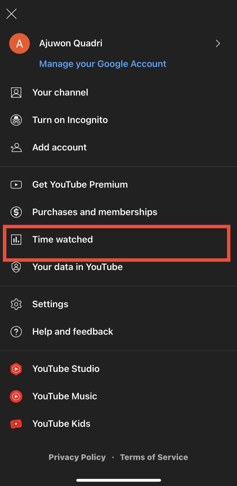 steps to control youtube screentime