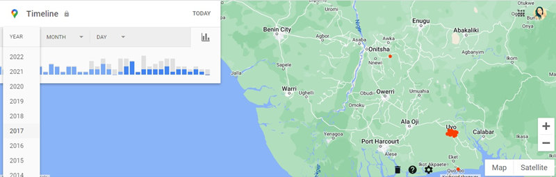 location timeline