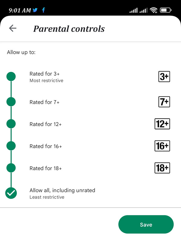 filtrar categor鱈a de contenido