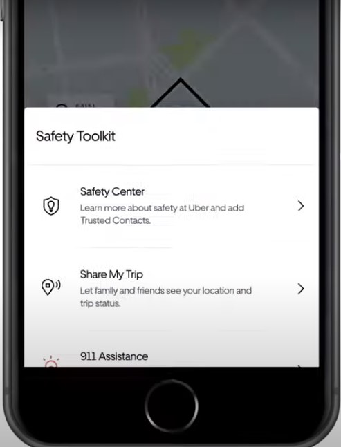 Share your ride status with friends: the Uber Safety feature