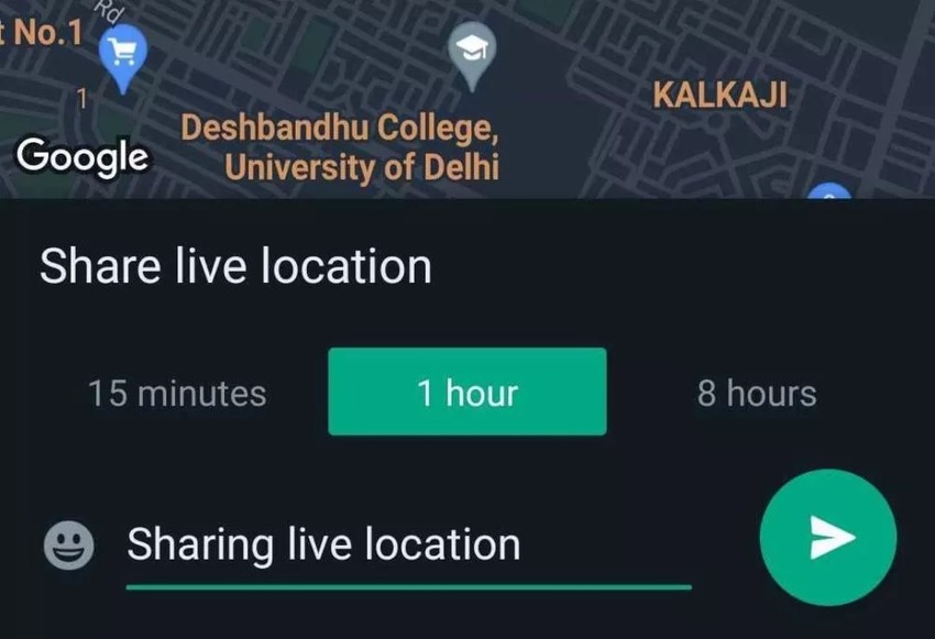 how to share pin location on whatsapp
