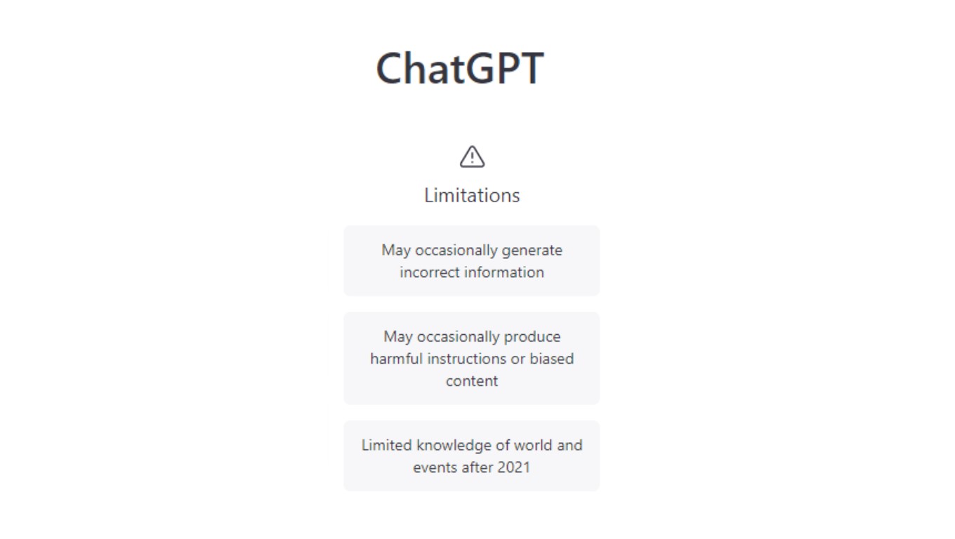 limitaciones de chatgpt