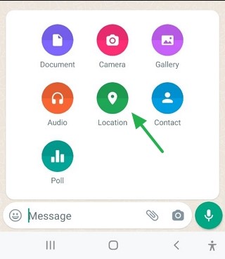 how to share location samsung with whatsapp