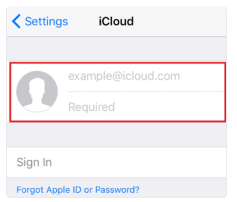 Iniciar sesión en icloud