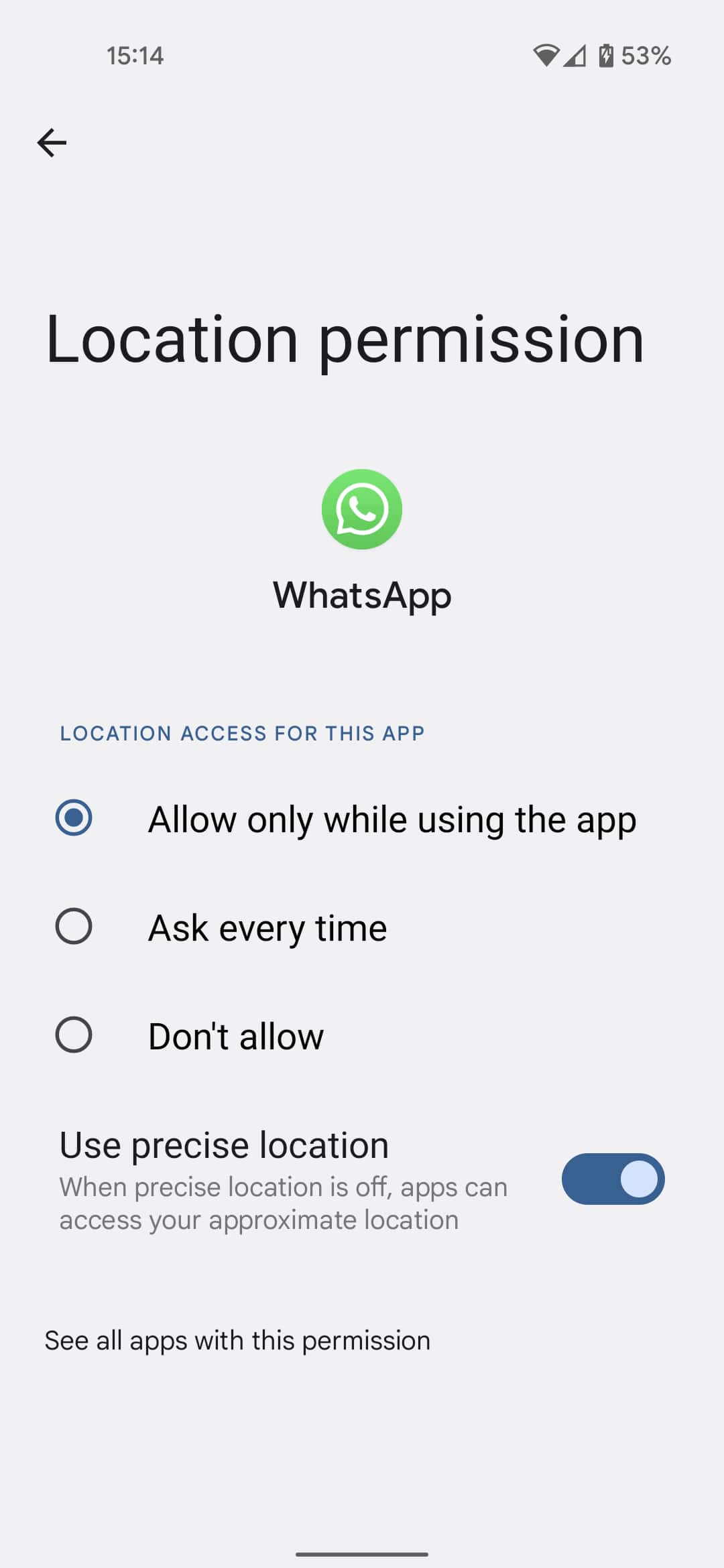 la ubicación en tiempo real de whatsapp no se actualiza en android