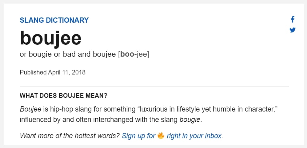 boujee slang dictionary