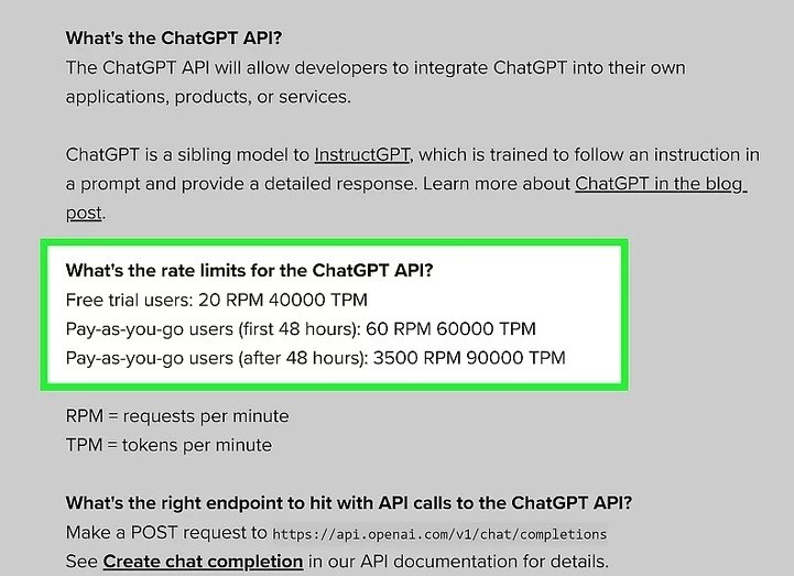 comprobar límite de velocidad de chatgpt