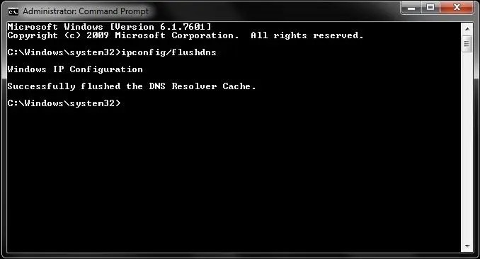 erase dns on windows pc