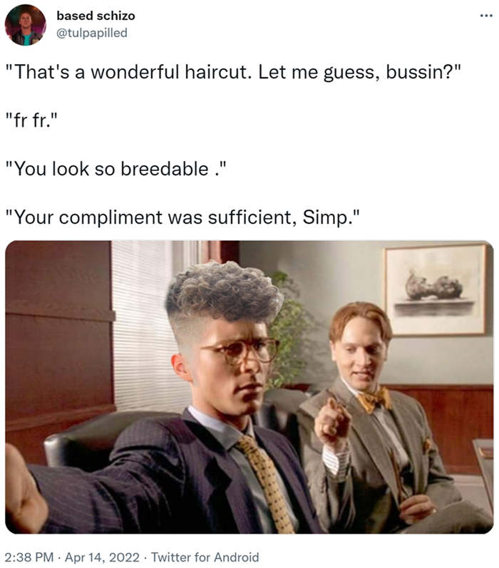 gen z haircut meme