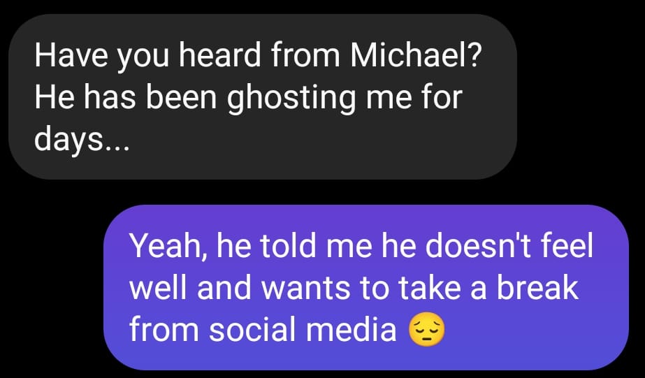 how to use ghosting in texts 