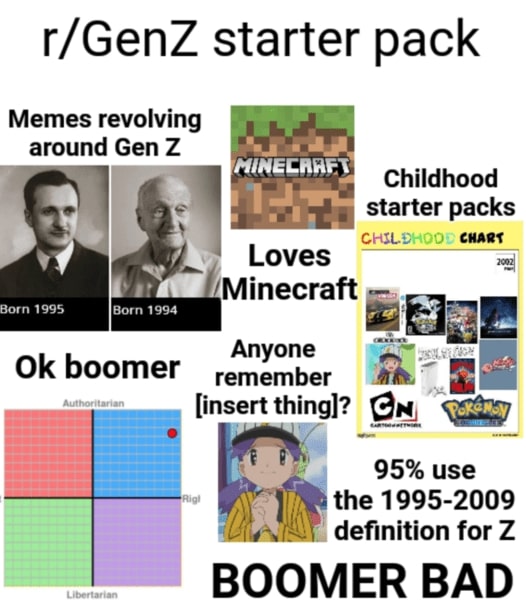 starter pack memes for gen z
