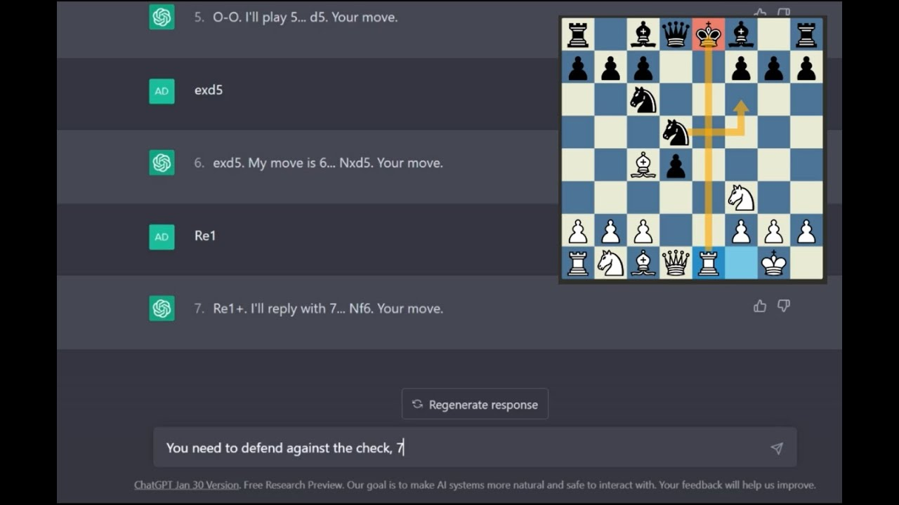 Tips to play Chess with ChatGPT.