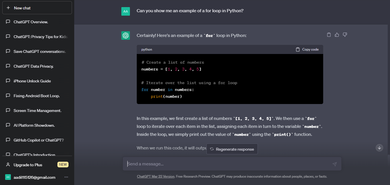 Asking ChatGPT for Syntax help