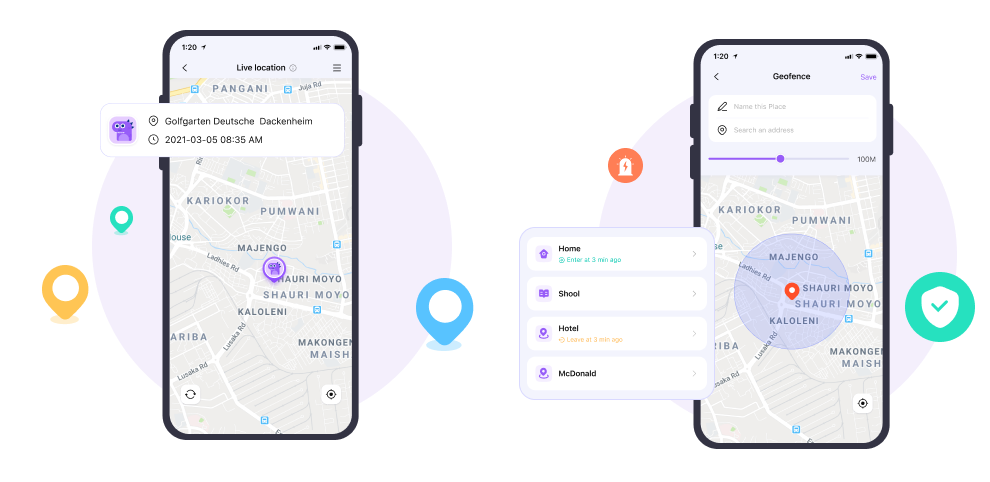 Live Location and Geofence features of FamiSafe