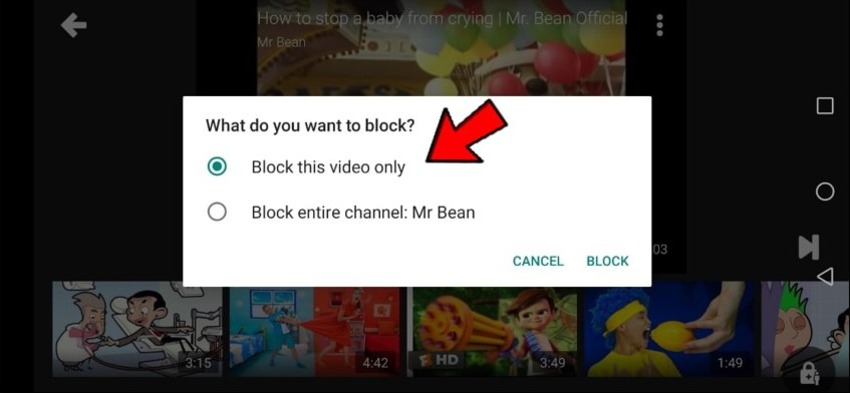blocking youtube videos and channels on youtube kids