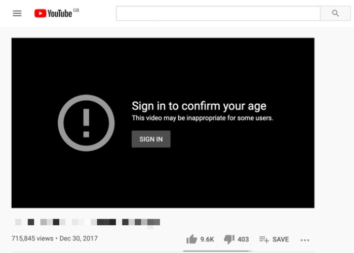 password-protecting youtube to block videos