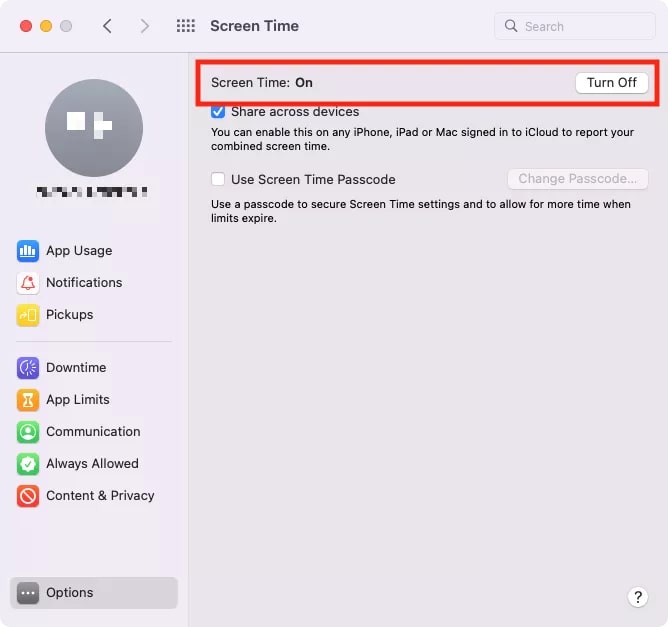 enabling screen time with mac parental controls