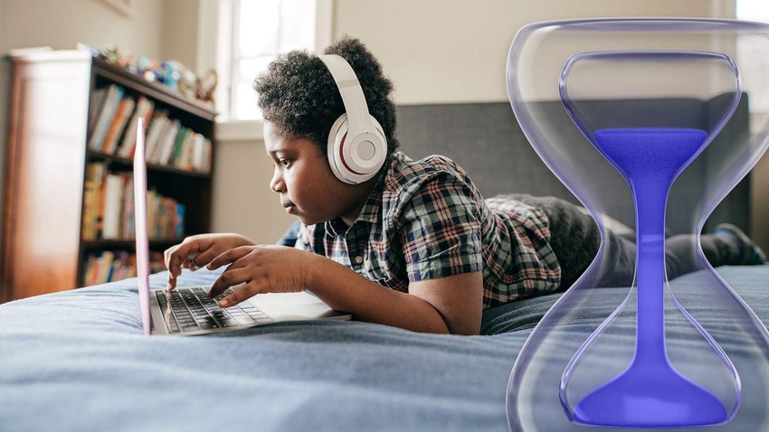 a boy using a macbook with parental controls