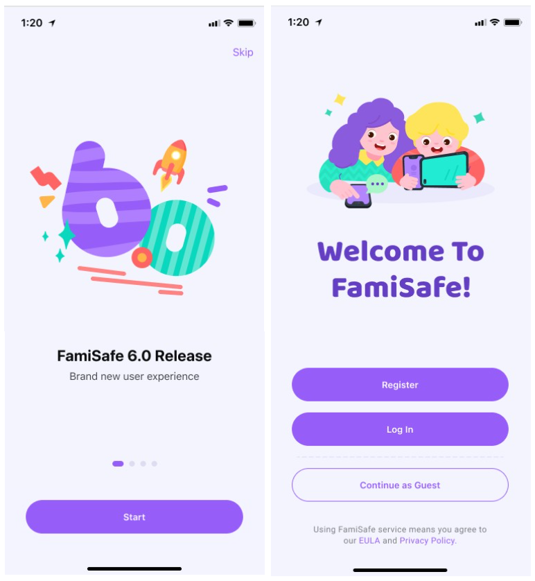 Inicie sessão no Wondershare FamiSafe com uma conta