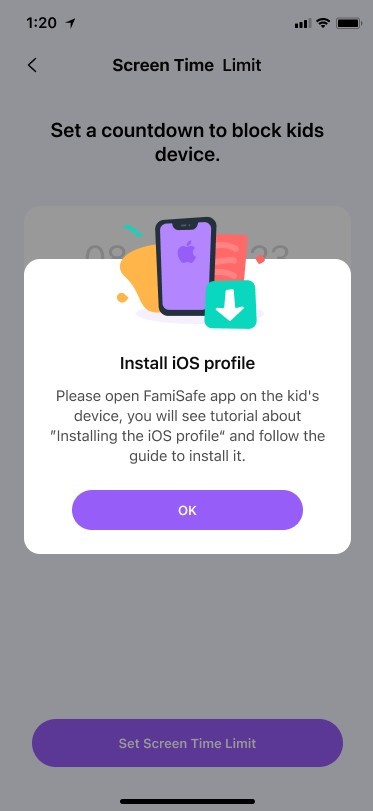 famisafe to install ios profile