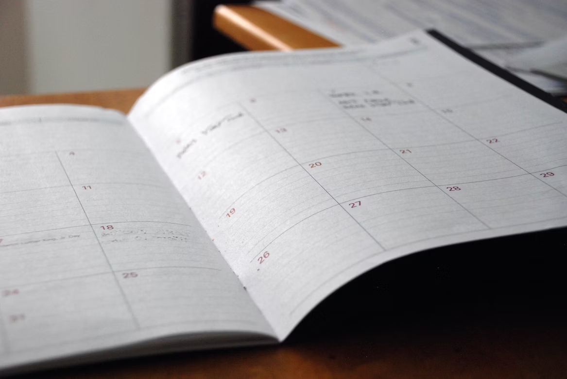 schedule days and stick to schedule