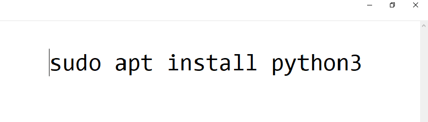 Code to install in Linux.