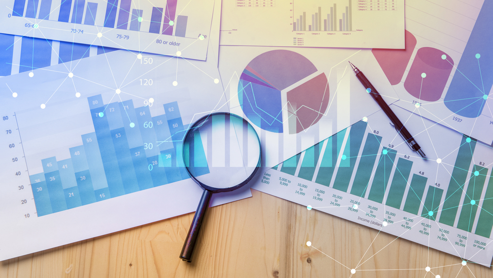 Research charts and graphs.