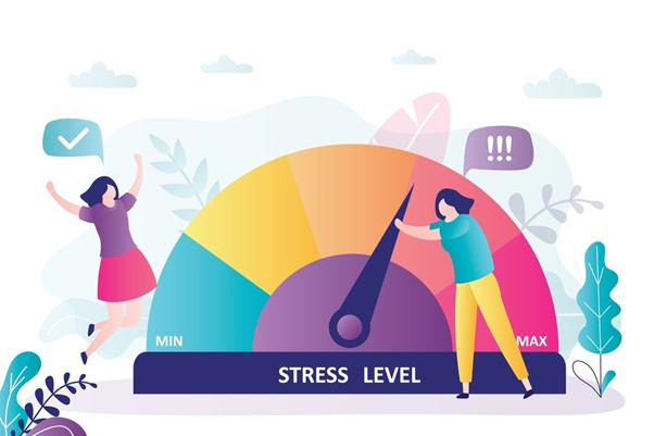  Illustration of reduced stress level.