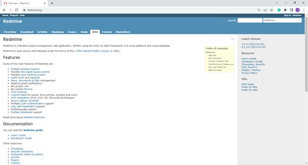 Redmine Official Website