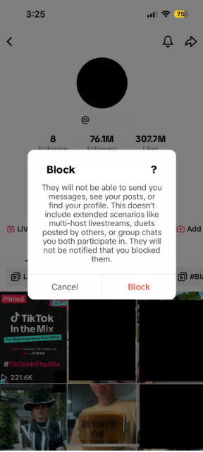 click block to confirm your selection