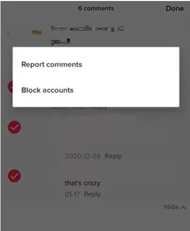 tap block comments
