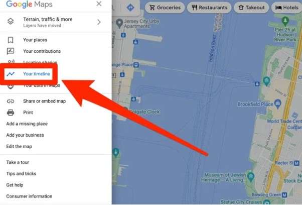 Google Maps votre chronologie 