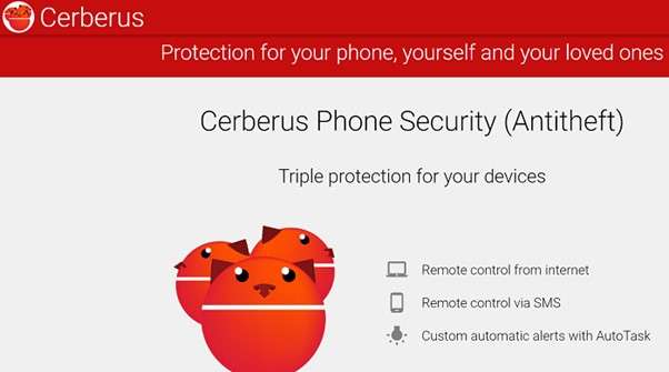 Cerberus trouver mon téléphone Android